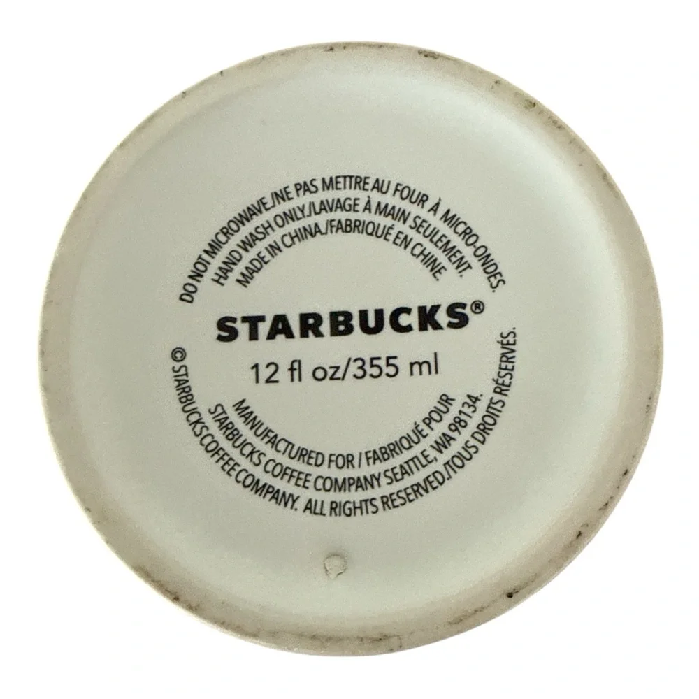 Starbucks Tumbler Ban.do Collab 2016 Floral Ceramic Travel Mug 12oz Ltd Ed.